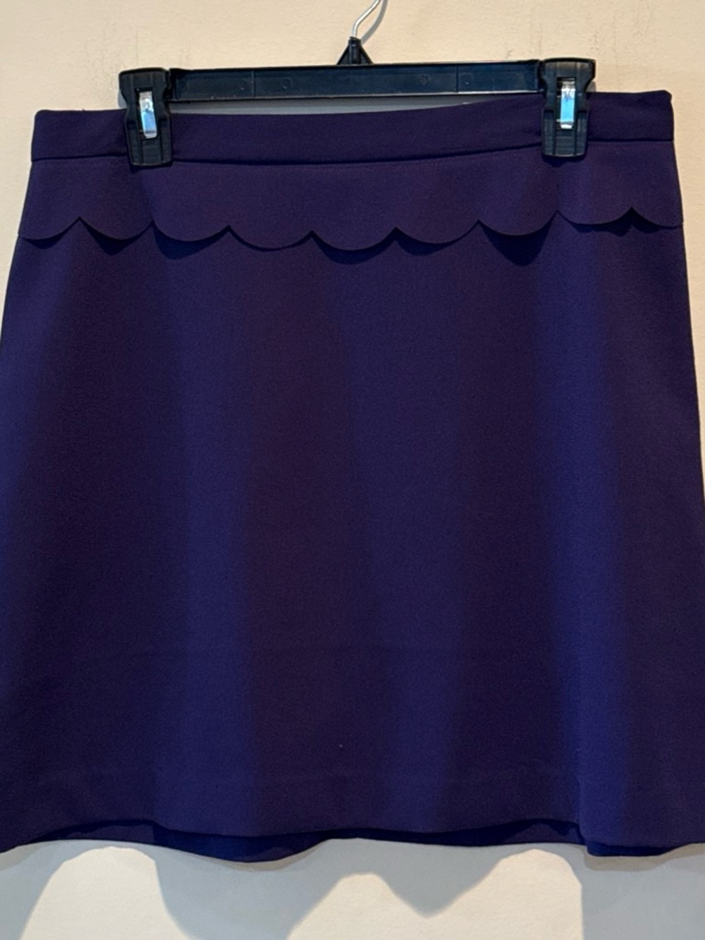 Banana Republic Purple Scalloped A-Line Skirt